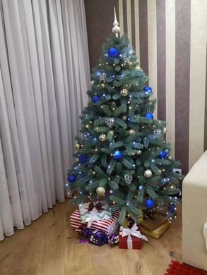 Лита ялинка Буковельська 1.80м. Голуба ялинка штучна лита з металевою підставкою