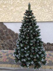 Елка Элитная с шишками 1.80м Зеленая елка искусственная с натуральными шишками и подставкой