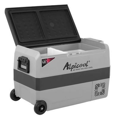 Компрессорный автохолодильник Alpicool T50 (LG). 47 литров. Двухкамерный. До -20℃. (12, 24, 220 вольт)