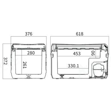 Компрессорный автохолодильник Alpicool NL30 (27 литров, LG Compressor). До -20℃, (12, 24, 220 вольт)