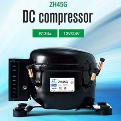 Компрессор для автохолодильника 12/24 Вольт Anuodan ZH45G (R-134a, DC12V, DC24V), Чорний