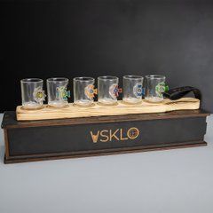 Набор рюмок СЛУЖБЫ УКРАИНЫ на подставке + упаковка
