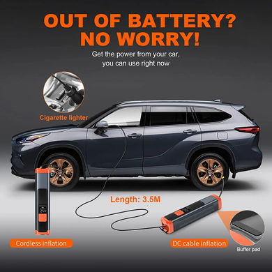 Цифровой автомобильный компрессор ANVOMI FO101 (6000 mAh, 10 Bar)