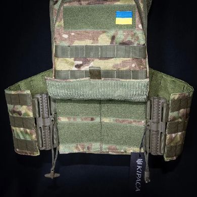 Плитоноска з швидкоскидом та кишенями кордура Kirasa мультикам (Арт.KI1050)