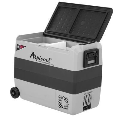 Компрессорный автохолодильник Alpicool T60 (LG). 60 литров. Двухкамерный. До -20℃. (12, 24, 220 вольт)