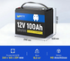 Литий-железо-фосфатный аккумулятор WATTCycle LiFePO4 12V 100 Ah (1280Wh) (BMS50/100A) WT12V100AH100, Чорний