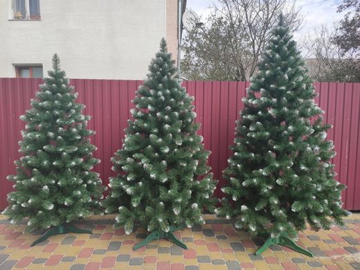 Ялинка Снігова Королева 1,50м Зелена ялинка штучна з засніженими кінчиками та підставкою