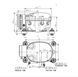 Компресор для автохолодильника 12/24 Вольт Anuodan ZH25G (R-134a, DC12V, DC24V), Чорний