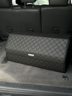 Органайзер "ЧОРНИЙ РОМБ" з екошкіри - 35*30*30 см
